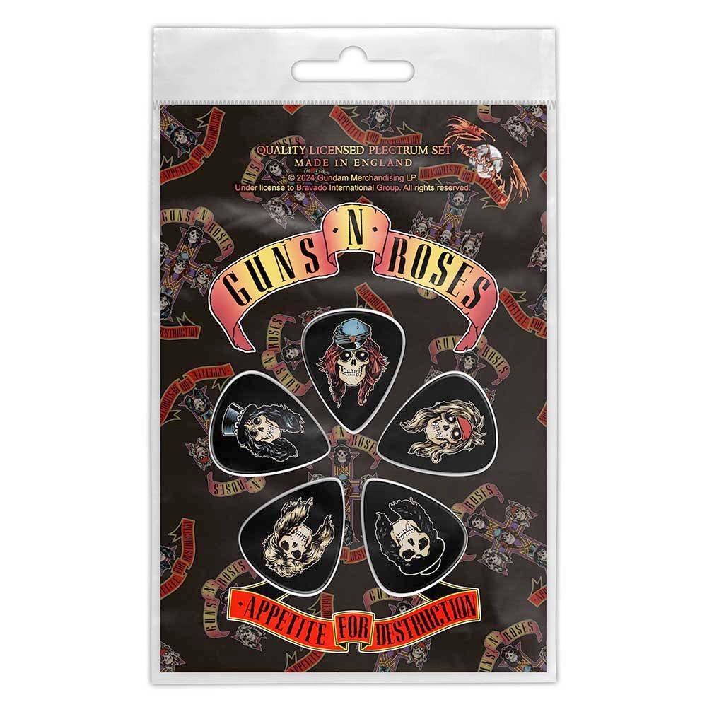 Guns N' Roses - Appetite For Destruction Plectrum - Set van 5 - Zwart